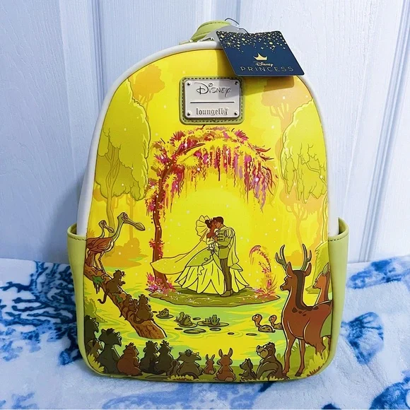 NWT 🐸 Loungefly Disney The Princess and the Frog Kiss Scene Backpack - Picture 1 of 8